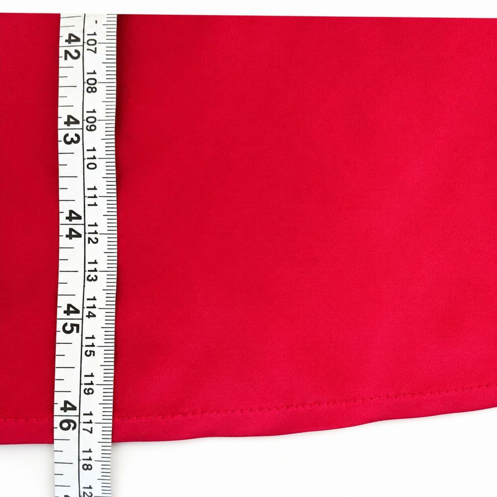 Vintage Bloomingdale Womens Silk Red Drape Short Sleeves Dress Size 12 - Picture 7 of 8